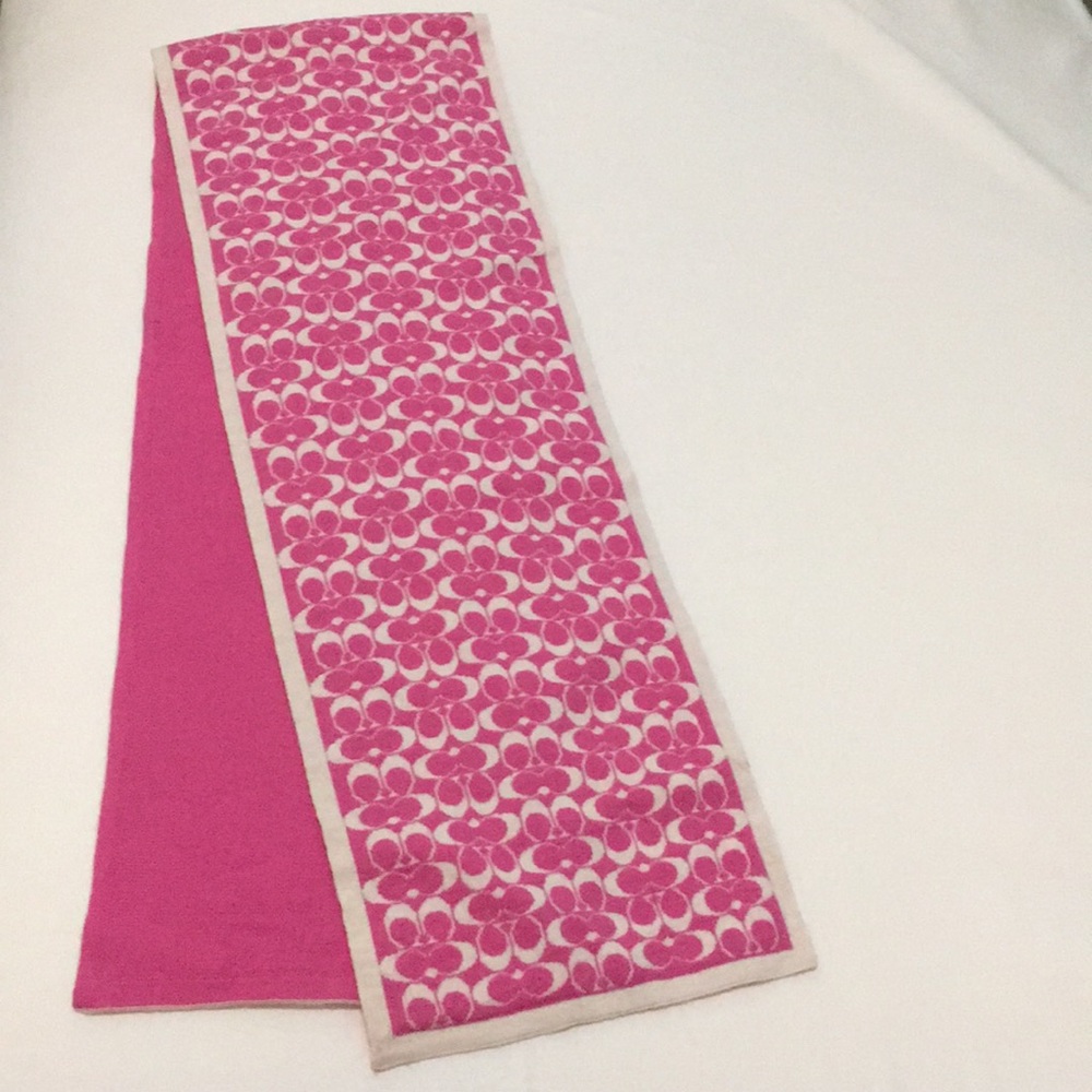 Authentic Coach Pink Scarf - Picture 3 of 3